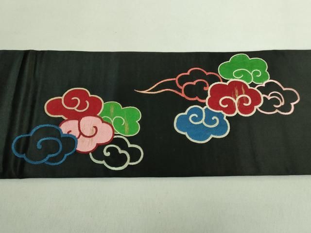 平和屋着物○極上 アンティーク 大正ロマン 九寸名古屋帯 総手刺繍