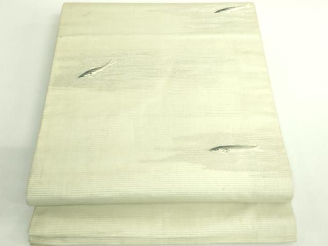 平和屋着物● 上 アンティーク 大正ロマン 丸帯 引き抜き帯 鮎 kh 6