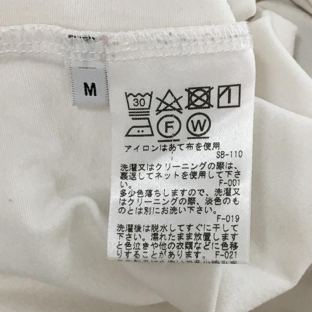 【未着用タグ付き】JUN&ROPE' ゴルフ トップス 新品 ジュンアンドロペ 長袖ポロシャツ 白×レッド リブライン ワッペン