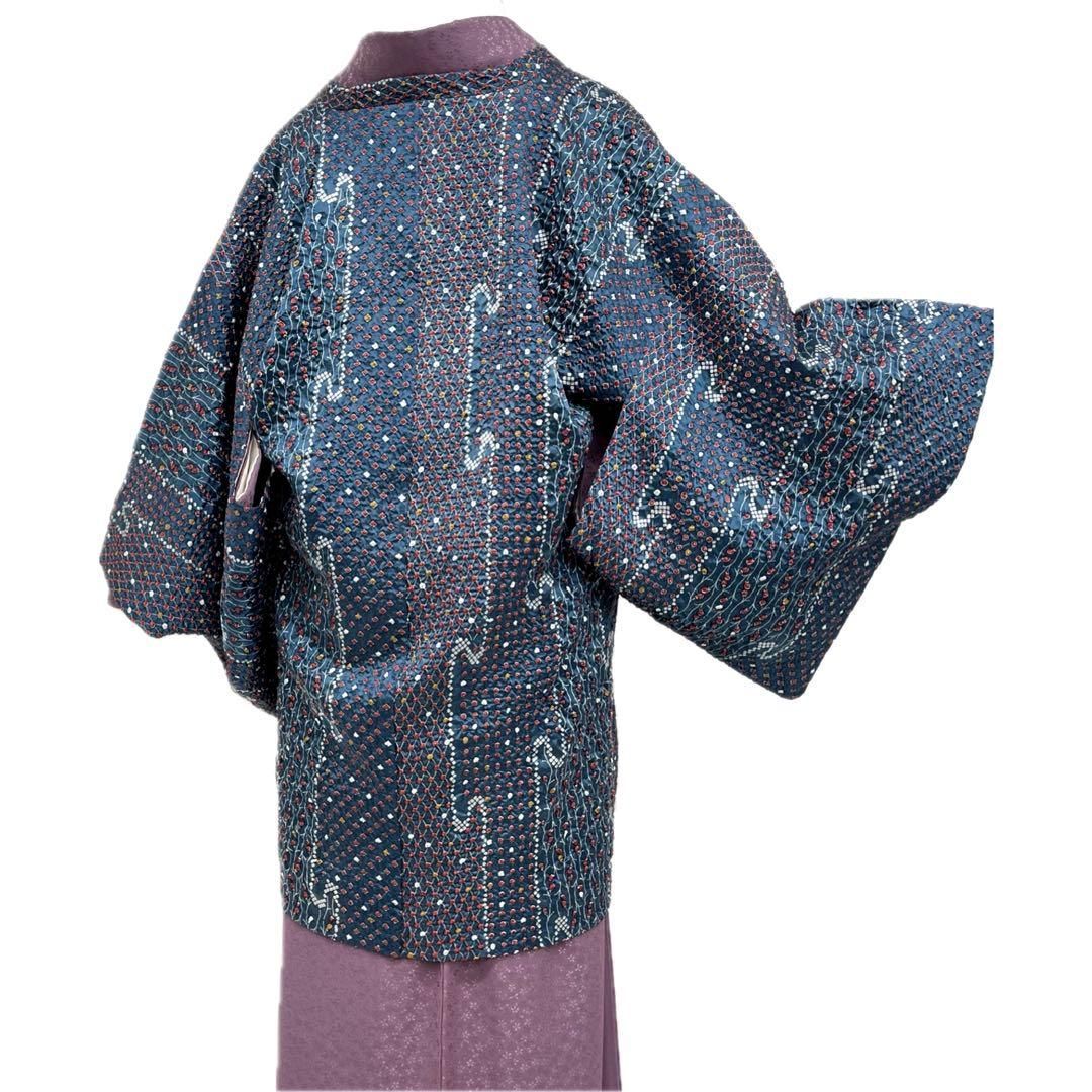 着物と帯 時流 コ251030◆正絹 ショール付道行コート◆ 本疋田絞り