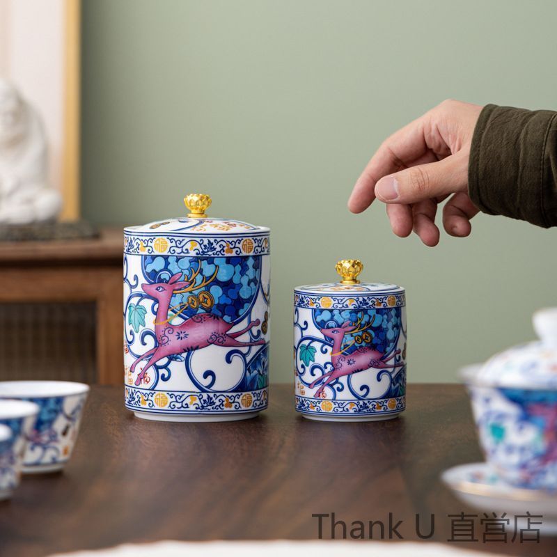 牡丹唐草の茶筒シノワズリ中国茶道具台湾茶器紅茶コーヒー豆茶葉茶壺茶托茶巾茶盤茶盆 新品・未使用】 牡丹と鳥の茶筒シノワズリ茶道具茶壺紅茶コーヒー豆