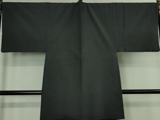 平和屋着物＃ 上 男性 長羽織 キングサイズ 髭紬 藍鉄色地 羽織紐付き kh 6