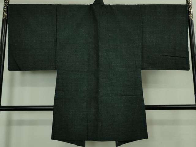 平和屋着物＃ 上 男性 本場結城紬 重要無形文化財 杢 長羽織 奥順謹製 百入茶色地 市田謹製 証紙付き ♥ kh 6