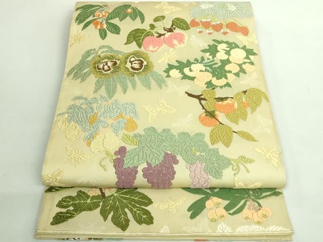 平和屋着物○極上 山口美術織物 皇室 伊勢神宮御用 西陣織 太鼓柄袋帯