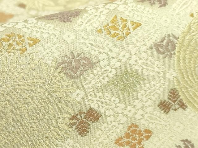 平和屋着物○極上 西陣織 陰山織物謹製 箔屋清兵衛 六通柄袋帯 唐織 桐