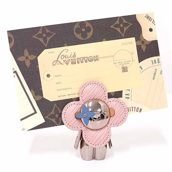 ルイ ヴィトン LOUIS VUITTON ピクチャーホルダー ヴィヴィエンヌ フラワー 写真立て 置物 エピレザー GI 0454 ピンク Aランク キャンドルスタンド フォトフレーム 