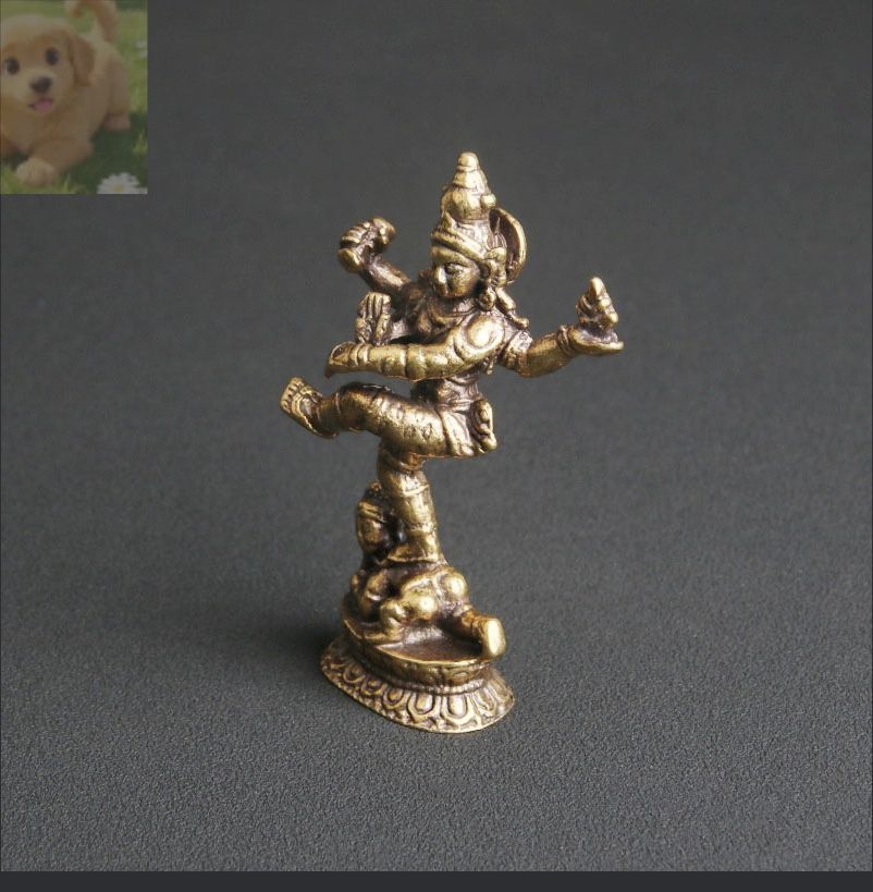 新入荷ミニシバ神像真鍮製 (高さ68mm×巾40mm)【ヒンドゥー教 】ダンス