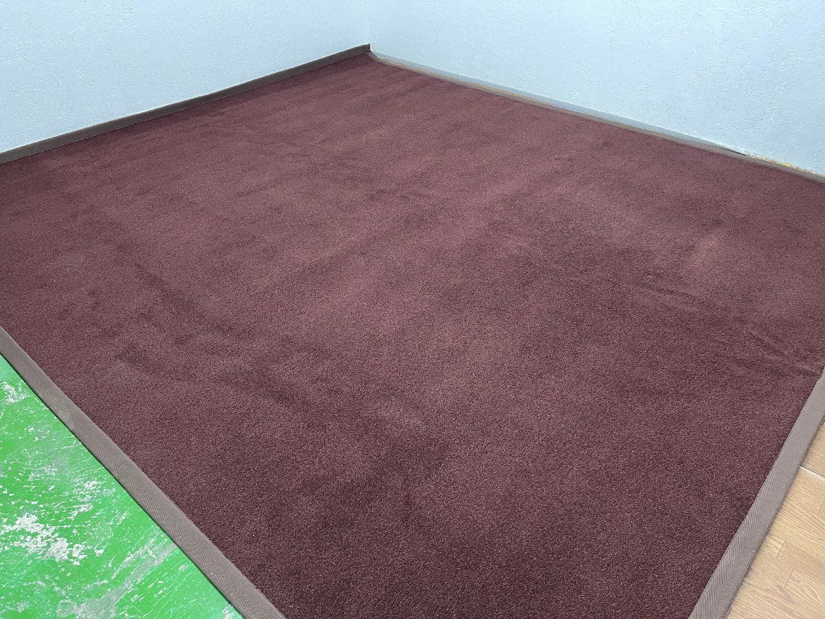 ●ブライトハウス Bright House 約6～8畳用 カーペット 絨毯 CPY-513 ブラウン 茶色 無地 シンプル 定価約18万 貝1375