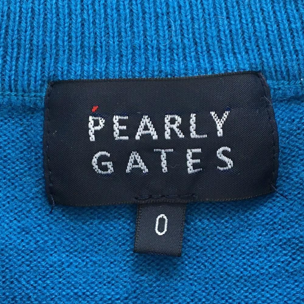 ゴルフバカ様美品 パーリーゲイツ ロゴ刺繍 総柄 ウール ニット L ニコちゃん 美品】パーリーゲイツ セーター ネイビー×白 ロゴ刺しゅう ニコちゃん