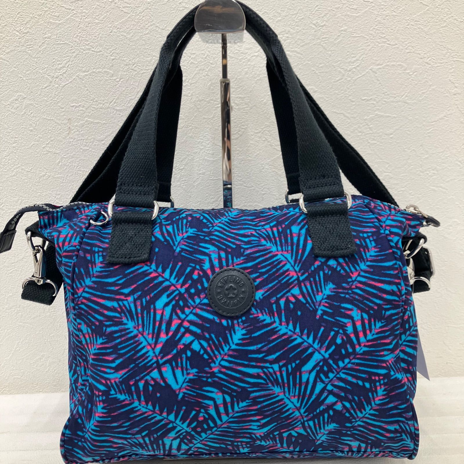 7892 KIPLING キプリング 2way ショルダーバッグ ハンドバッグ ブルー 