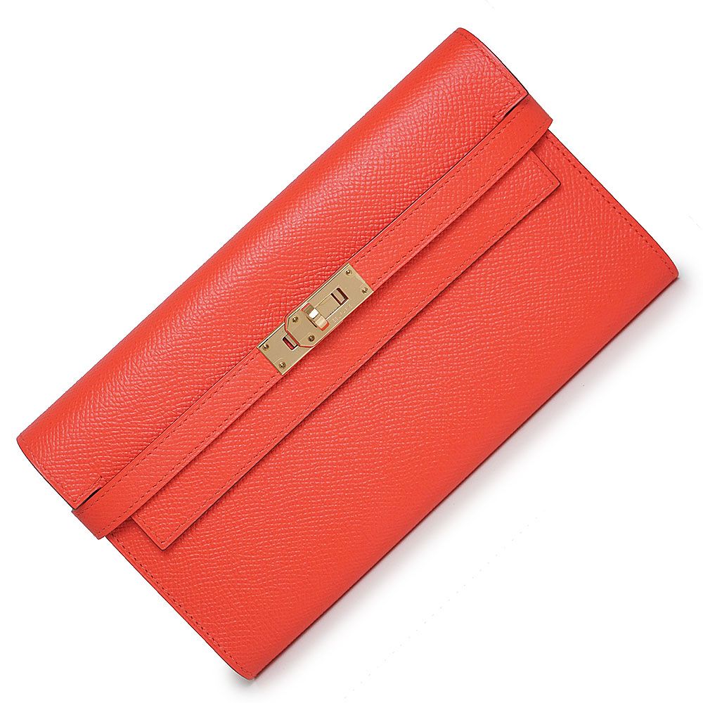 エルメス ケリーウォレット ロング ヴォーエプソン ローズジャイプール