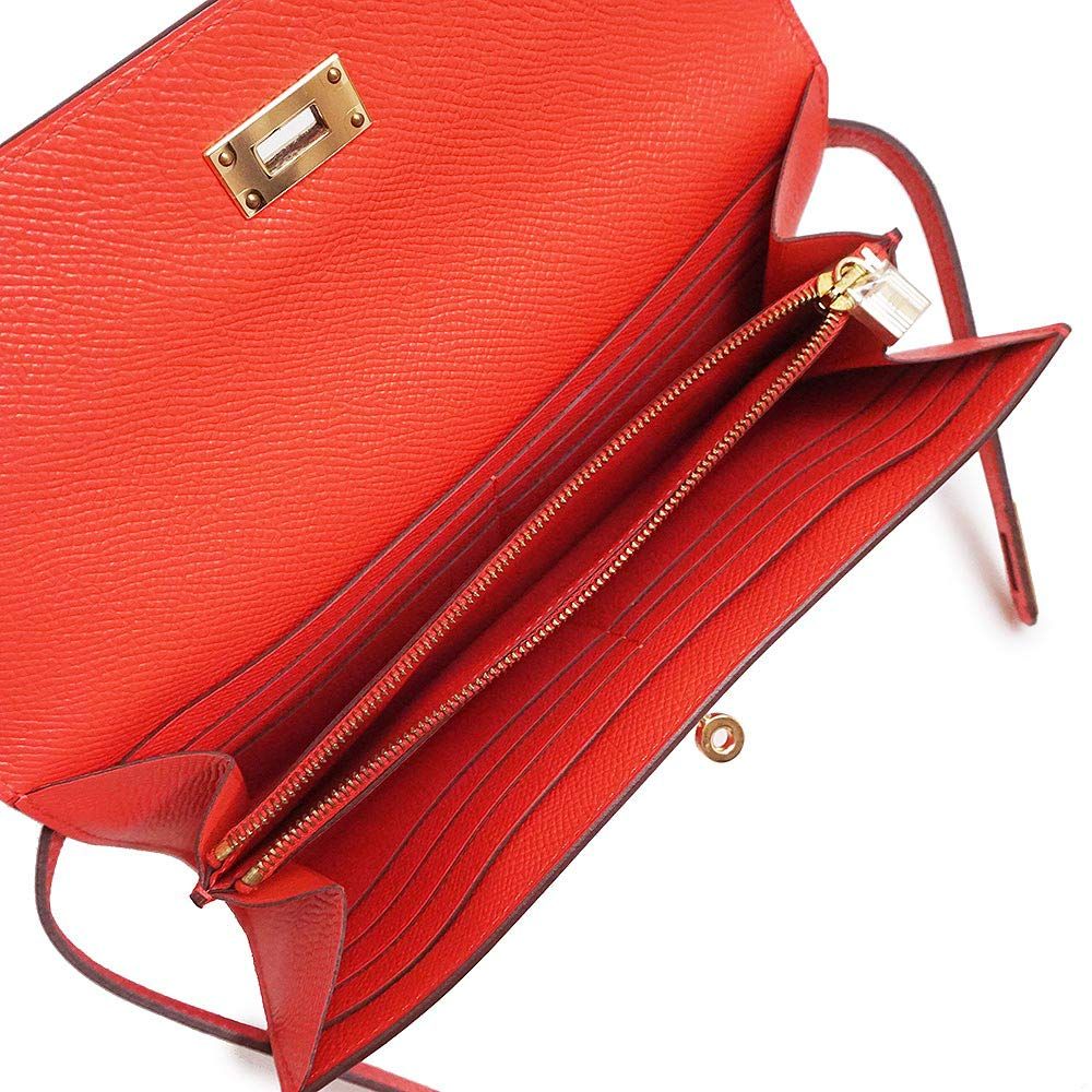 【新品同様】エルメス ヴォーエプソン ゴールド ケリーウォレット 二つ折り長財布 Kelly ほぼ新品 エルメス HERMES ケリーウォレット ミディアム 三