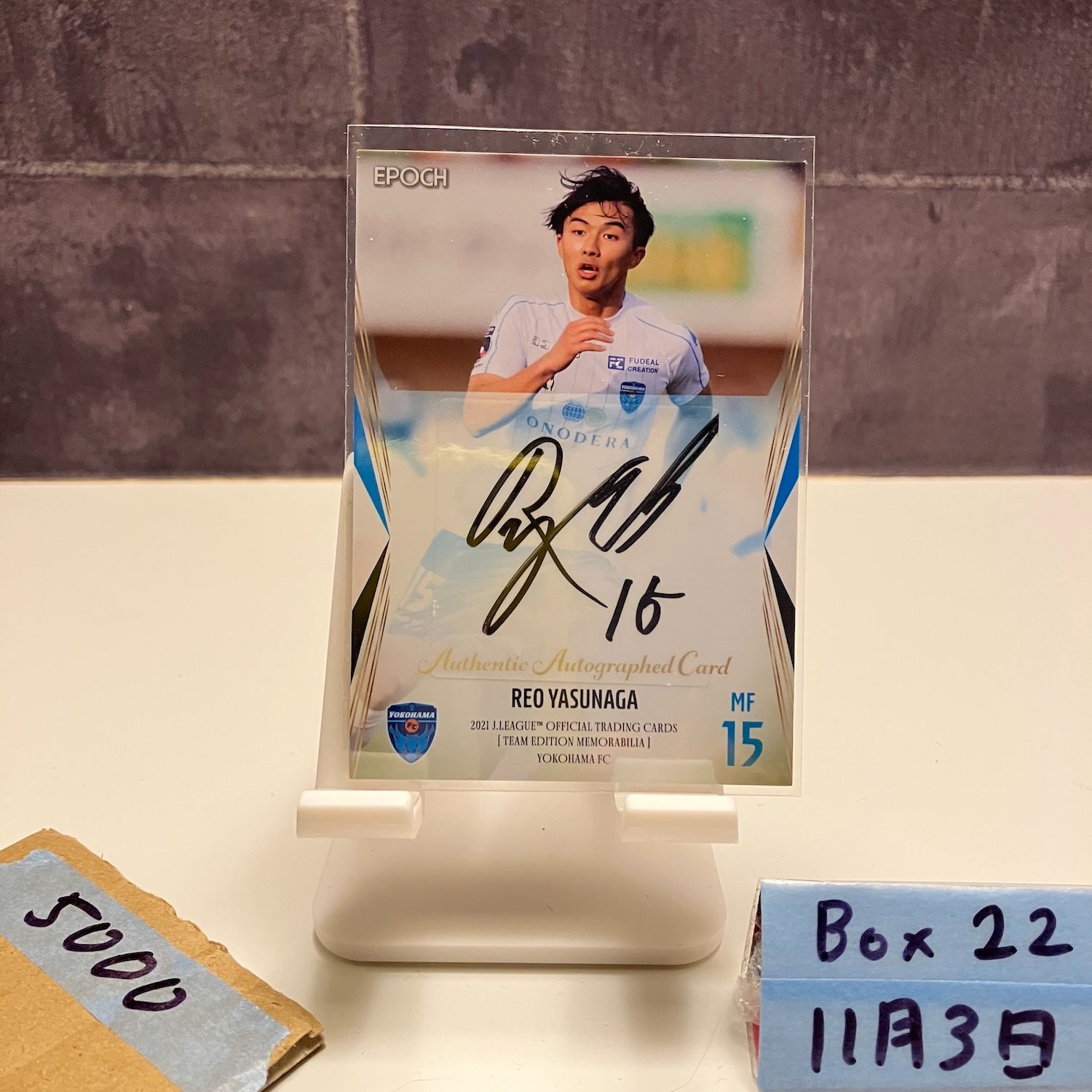 2021 EPOCH 安永玲央 34/50 直筆サインカード 横浜FC Team Edition