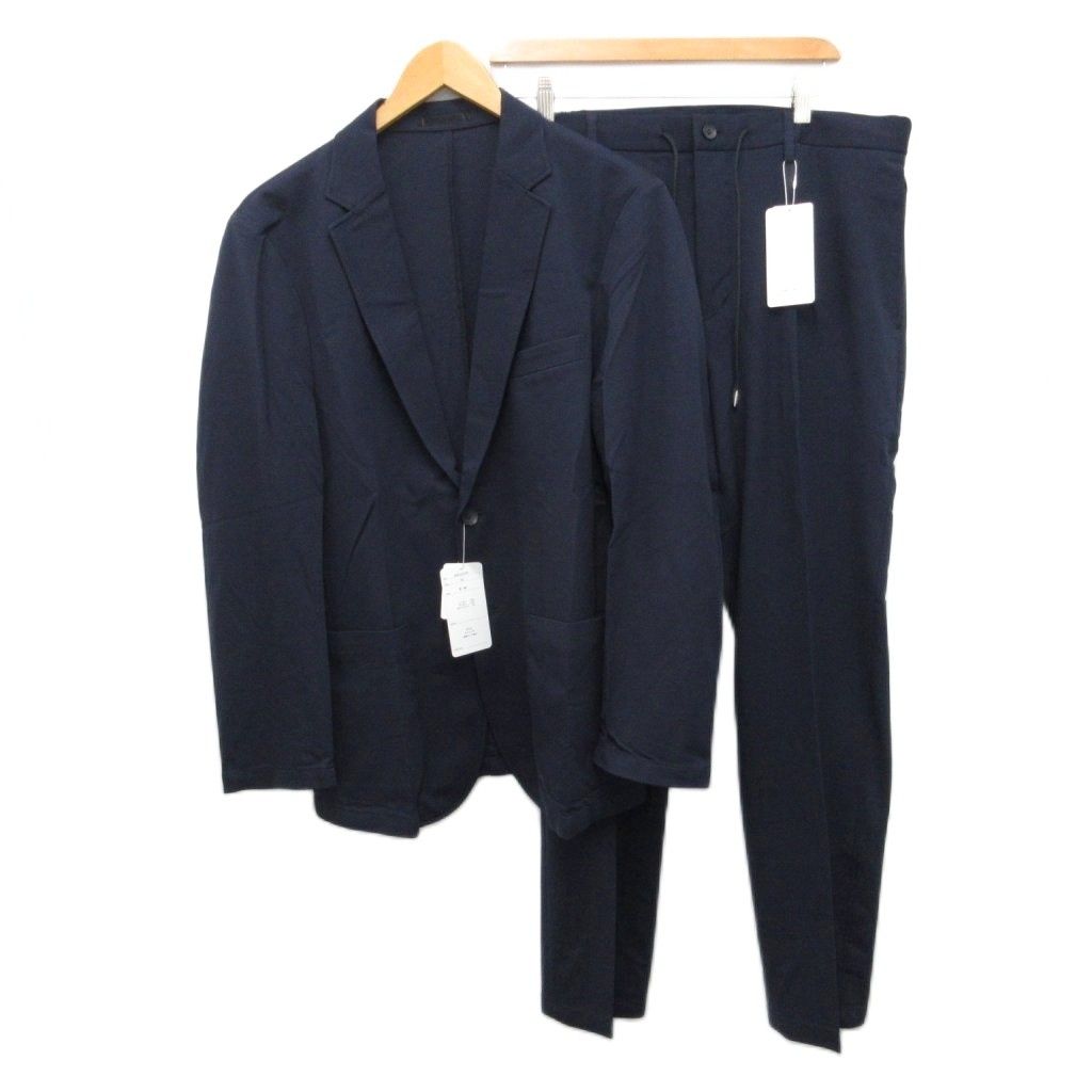 AOKI タグ付き パジャマスーツ セットアップ 2 B ストレッチ素材 紺 ネイビー
