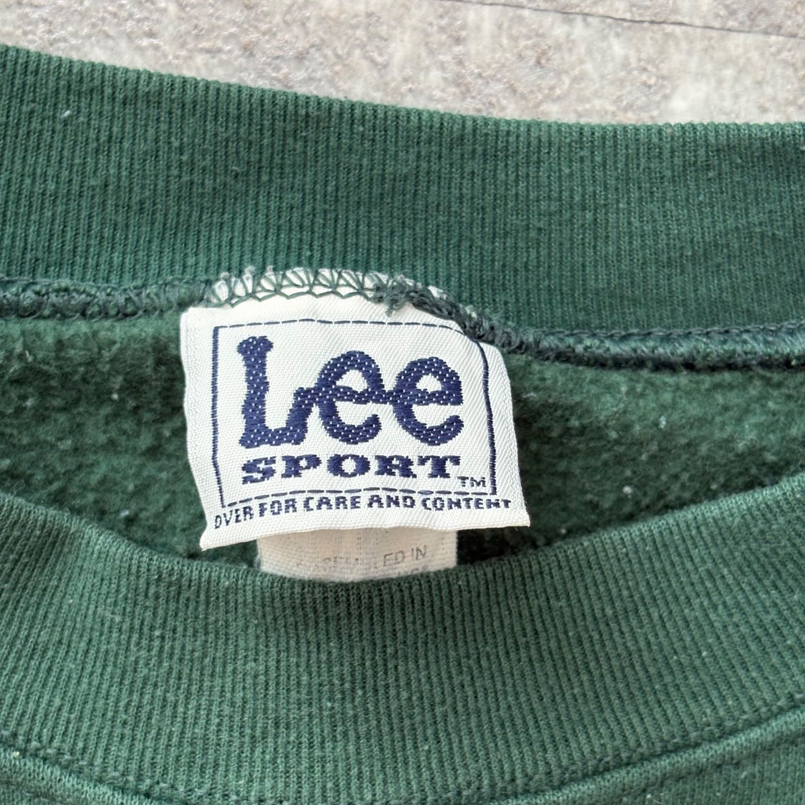 90's Vintage【Lee】XLサイズ/メキシコ製/グリーン/希少カラー 古着 スウェット リー Lee トレーナー 90s 刺繍ロゴ【メキシコ製】 NFL