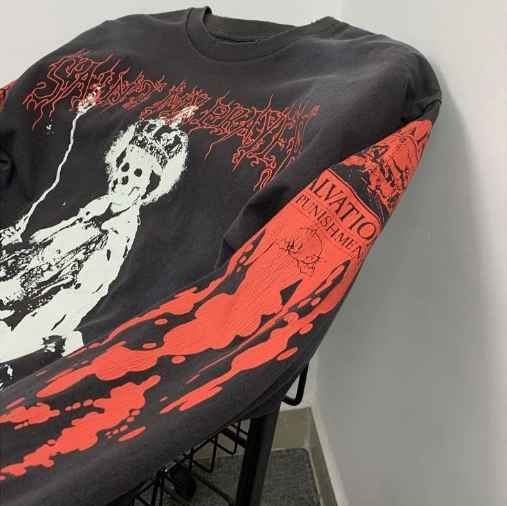 スカルクイーンヴィンテージウォッシュ ロングスリーブTシャツ