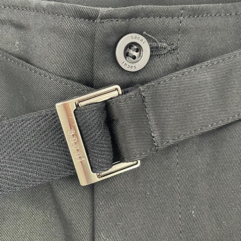 中古】sacai 25SS Cotton Chino Pants サイズ3 ブラック 25-03768M