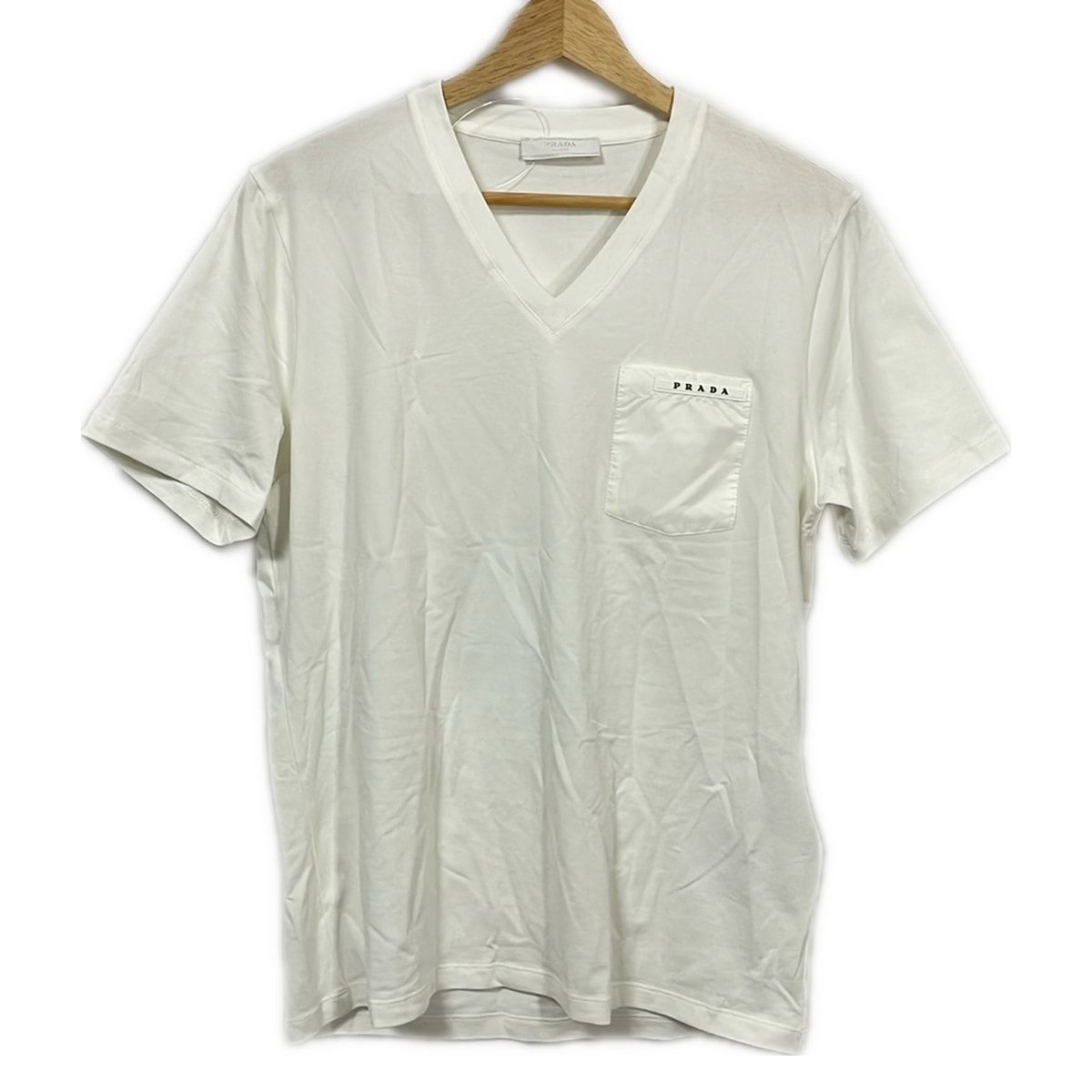 PRADA(プラダ) 半袖Tシャツ サイズS レディース美品 - 白 Vネック