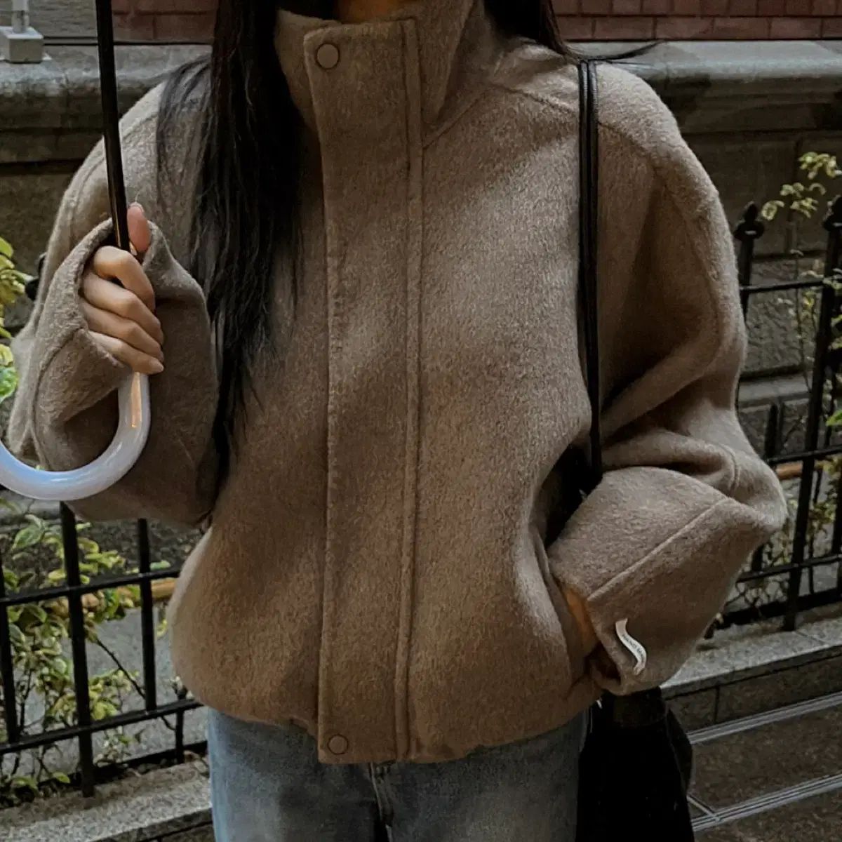 メイビンス ハンドメイド ショート ジャケット コート ブラウン レディース