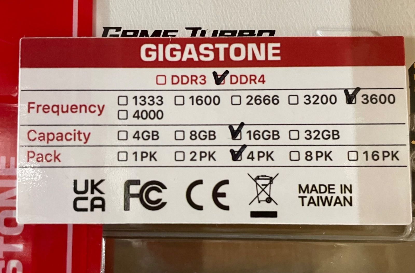 新品未開封】GIGASTONE Game TURBO 16GBx4枚 (64GB Kit) - メルカリ