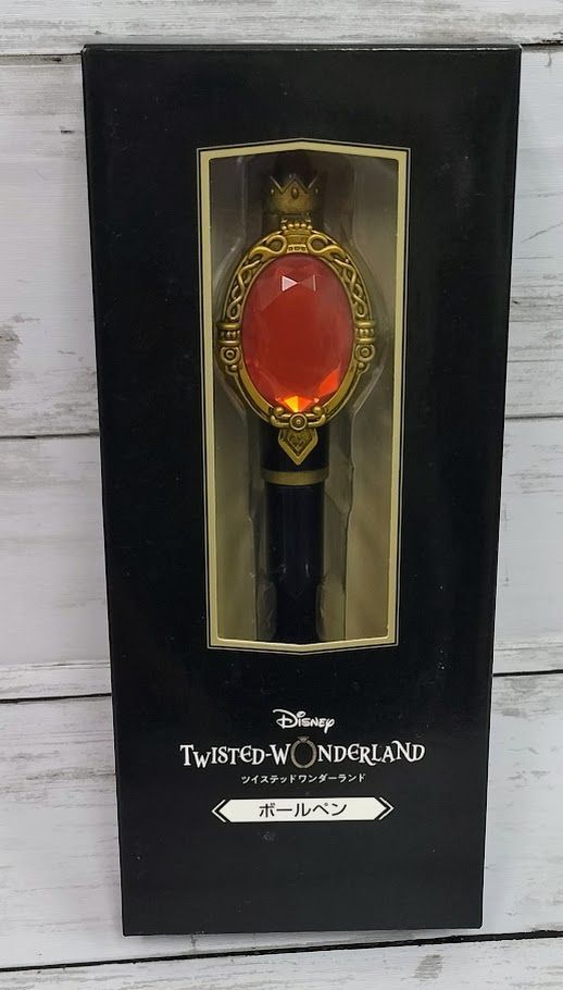 【新品未開封未使用】ツイステッドワンダーランド★ハーツラビュル寮ボールペン ディズニー ツイステ」リドル、アズール、カリムら寮長のアクスタ付き