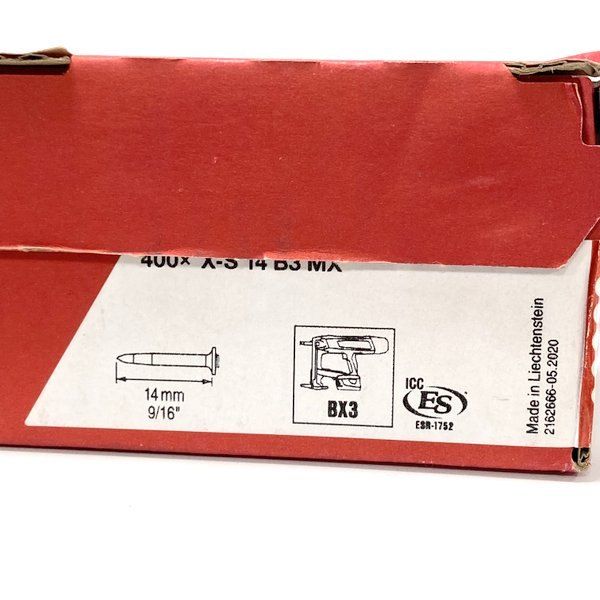 HILTI ヒルティ BX3用ピン 連発 400本入り 鋼材14mm 400× X-S 14 B3 MX 