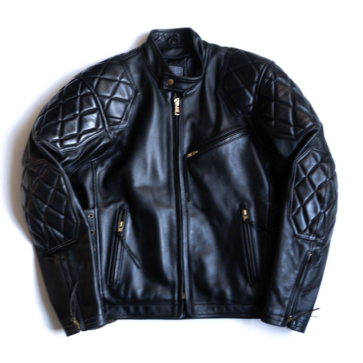 KADOYA EVO バテッドシングルライダース 美品】KADOYA【EVO パデッド シングルライダースジャケット】 L カドヤ