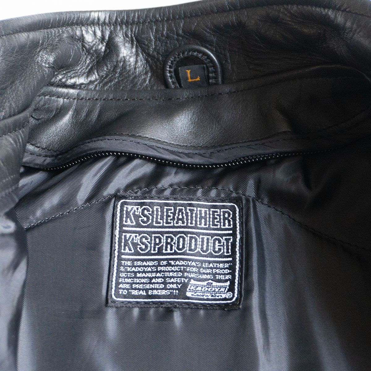 美品】KADOYA【EVO パデッド シングルライダースジャケット】 L カドヤ