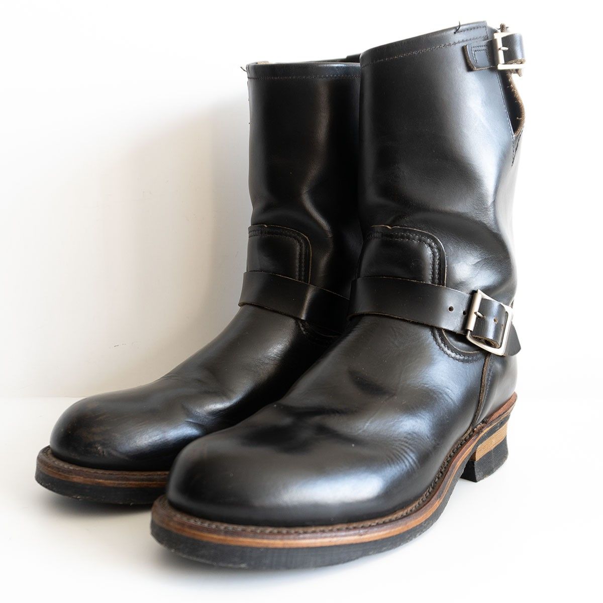 PT 91 ナイフポケット 茶芯 REDWING 8270 エンジニアブーツ US 9 D プリントタグ レッドウィング ブラック