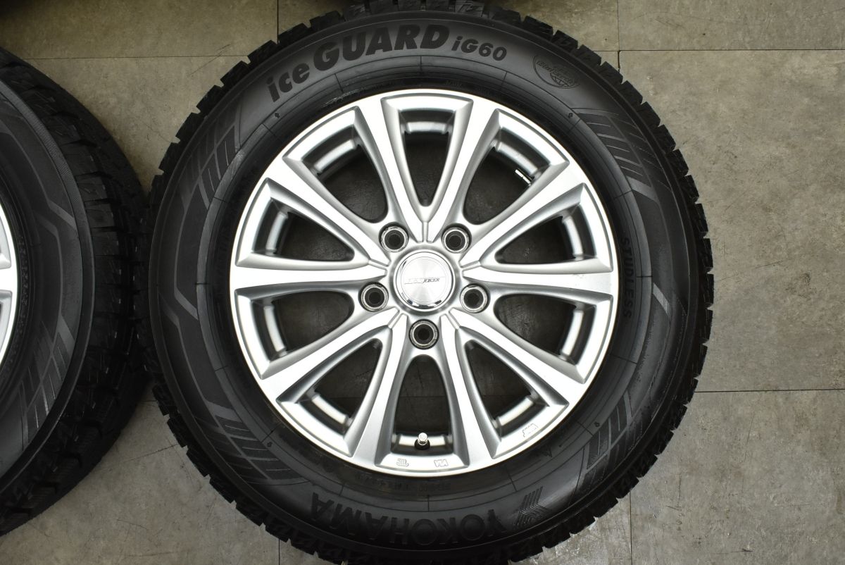  バリ溝 JOKER 15 in 6 J 43 PCD 114.3 2025-2025年製 ヨコハマ アイスガード iG 60 195|65 R ノア ヴォクシー ステップワゴン セレナ 15インチ タイヤ ホイールセット