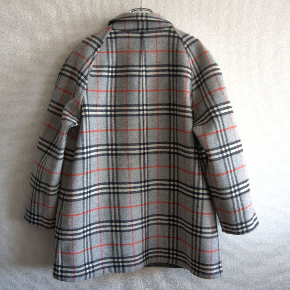 美品】 BURBERRYS 【ウール リバーシブル コート】40 グレー チェック