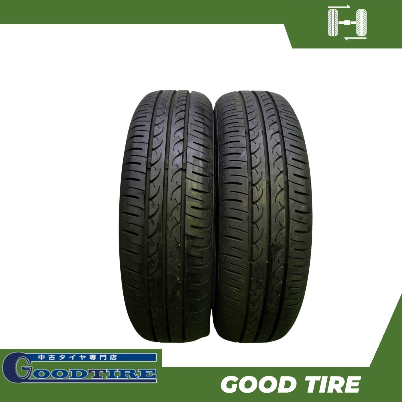 （7354）155/65R14 ヨコハマ BLUEARTH 2024年製 155/65R14 ヨコハマ BLUEARTH 2024年製 2本 夏用 8分山 中古タイヤ