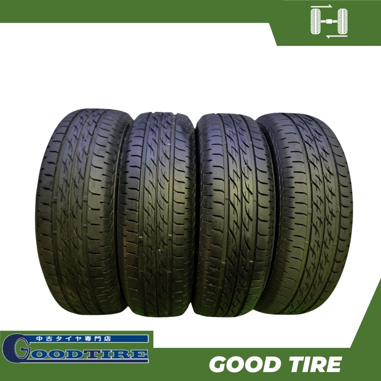 175|65 R 15 ブリヂストン NEXTRY 2025年製 4本 夏用 7.5分山 タイヤ アクア フィット ノート 7358