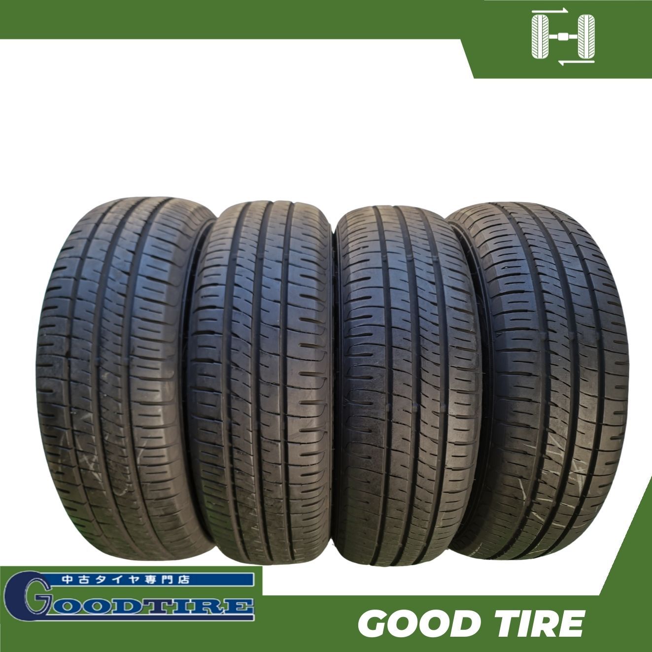 185|65 R 15 ダンロップ ENASAVE EC 204 2025年製 4本 夏用 8分山 8.5分山 タイヤ シエンタ フリード ノート デミオ VW ポロ 7365