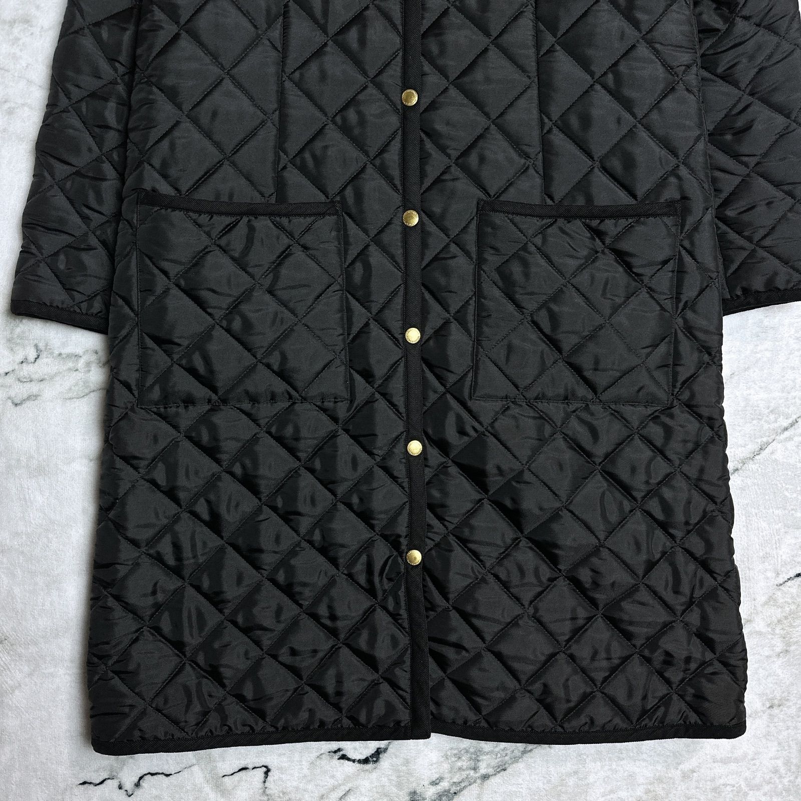 美品♪トラディショナルウェザー アークリーロング キルティング 黒 ry9 美品】Traditional Weatherwear ARKLEY LONG アークリーロング