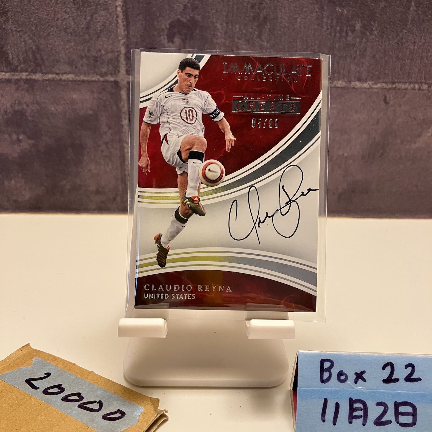 2017 Panini Immaculate Collection Claudio Reyna 95/99 直筆サイン