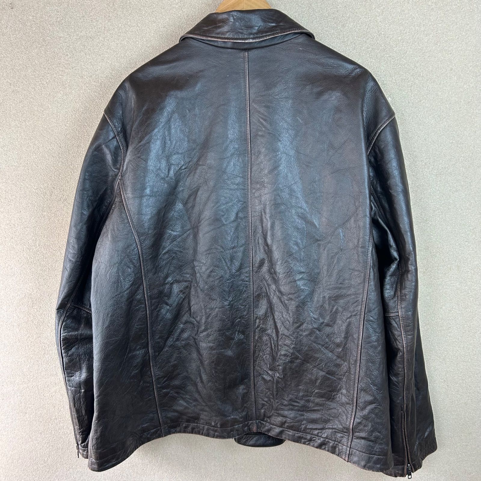 CHEROKEE レザージャケット 本革 ブラウン XXL - メルカリ