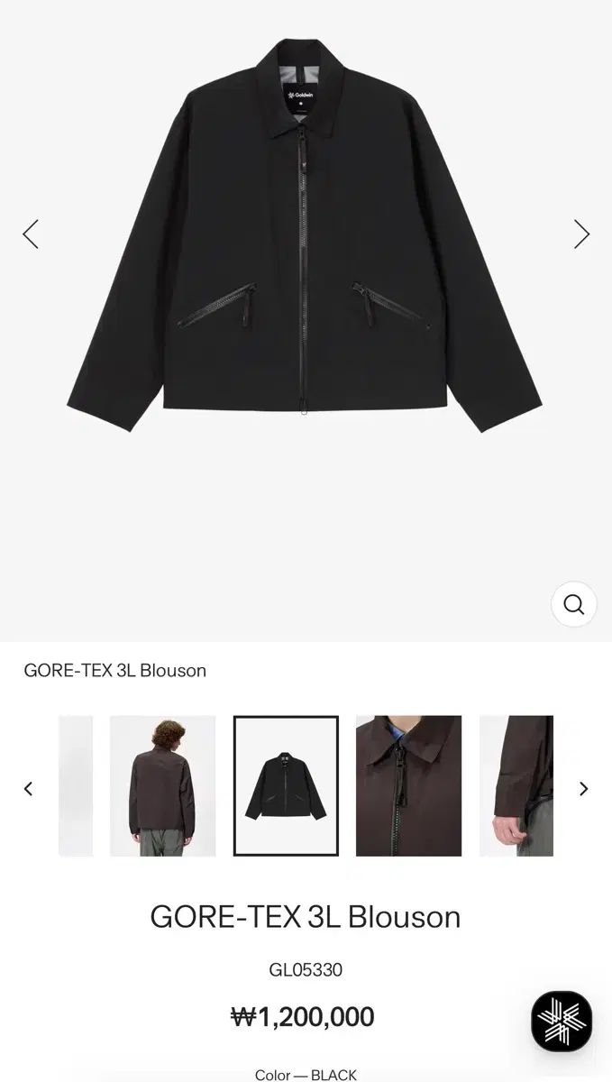 Goldwin GORE-TEX 3L ブルゾン ブラック 4 サイズ - メルカリ