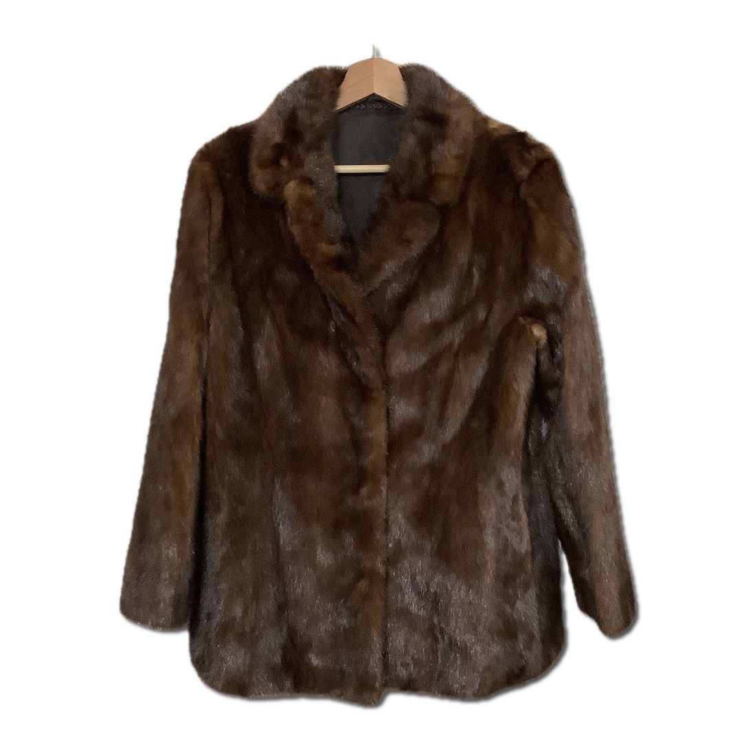 新品未使用　タグ付き【GRACEFUR 】ハーフコート　ミンク　本革 ブラウン 新品未使用 タグ付き【GRACEFUR 】ハーフコート ミンク 本革 ブラウン
