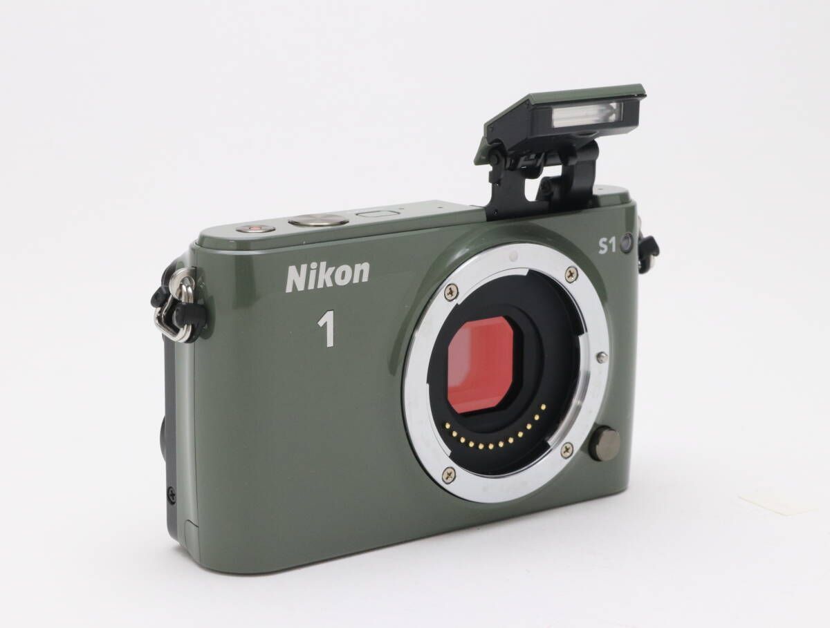  A Nikon ニコン 1 S ボディ カーキ シャッター数 初期不良 対応 212-110 ミラーレス一眼 デジタルカメラ