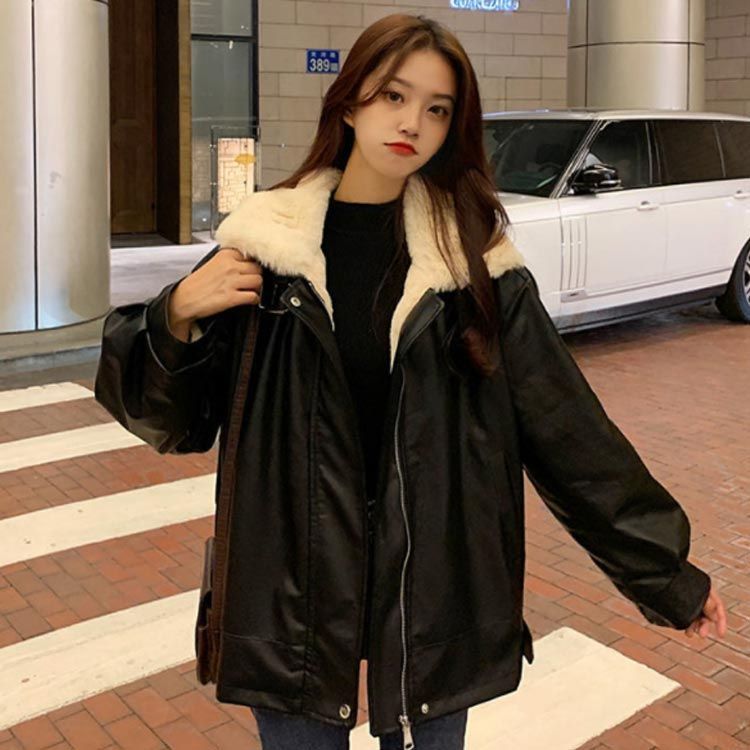 レザージャケット 裏ボア ジャケット 裏起毛 レディース ムートン