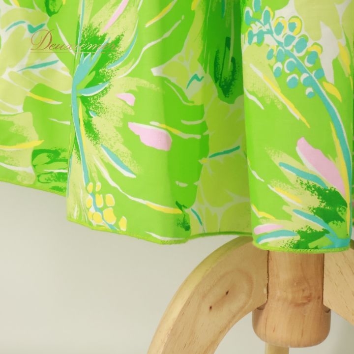 【美品 日本製 フラダンス衣装】ライトグリーン Paondor ワンピース 花柄 美品 日本製 フラダンス衣装】ライトグリーン Paondor ワンピース 花柄