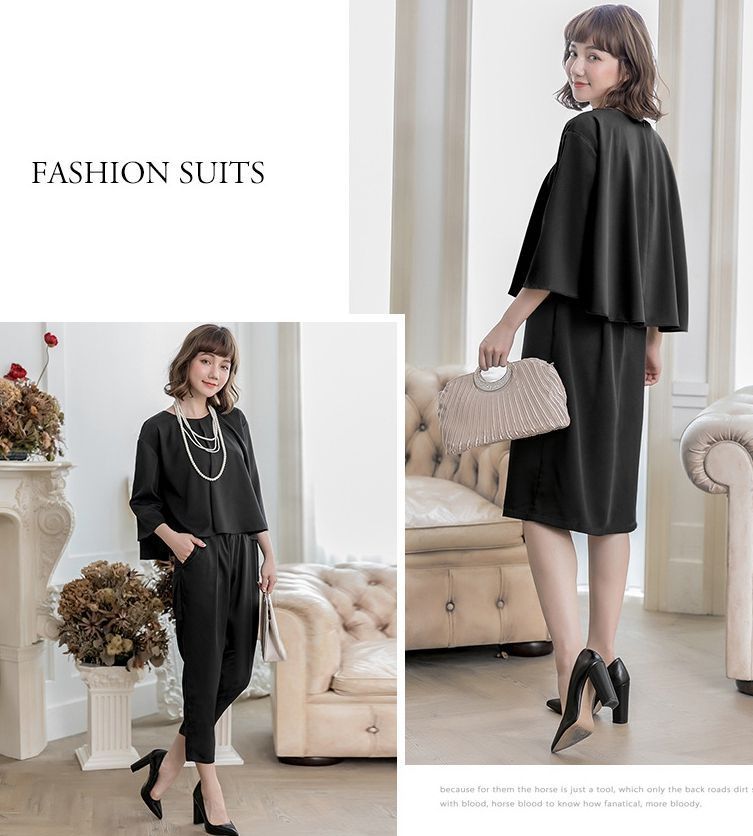 パンツドレス セットアップ ワンピース パーティードレス 3 way 体型カバー 結婚式 フォーマル 二次会 パーティー 3点セット 上下セット セレモニー パンツスーツ ママ 母 入園式 入学式 披露宴 結婚式ドレス