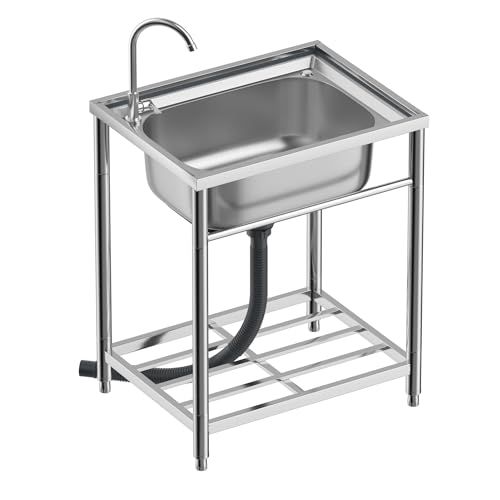 RARE count 流し台 シンク 厚みあり 堅めのシンク ステンレス製 キッチンシンク 台所用流し台 ステンレス流し台 シンクセット 304厚みプラス61型 mm