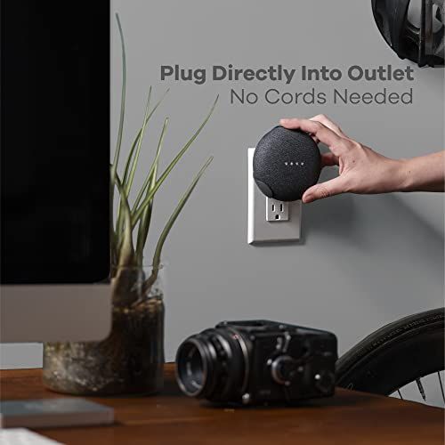  PowerClip コンセントマウント Google Nest Mini チャコール 用 スピーカーウォールハブ 第2世代Google Smart Homeデバイス用 省スペース コンセント1つだけ使用 Miniスピーカーの取り付けmm スマートスピーカー スピーカー ウーファー