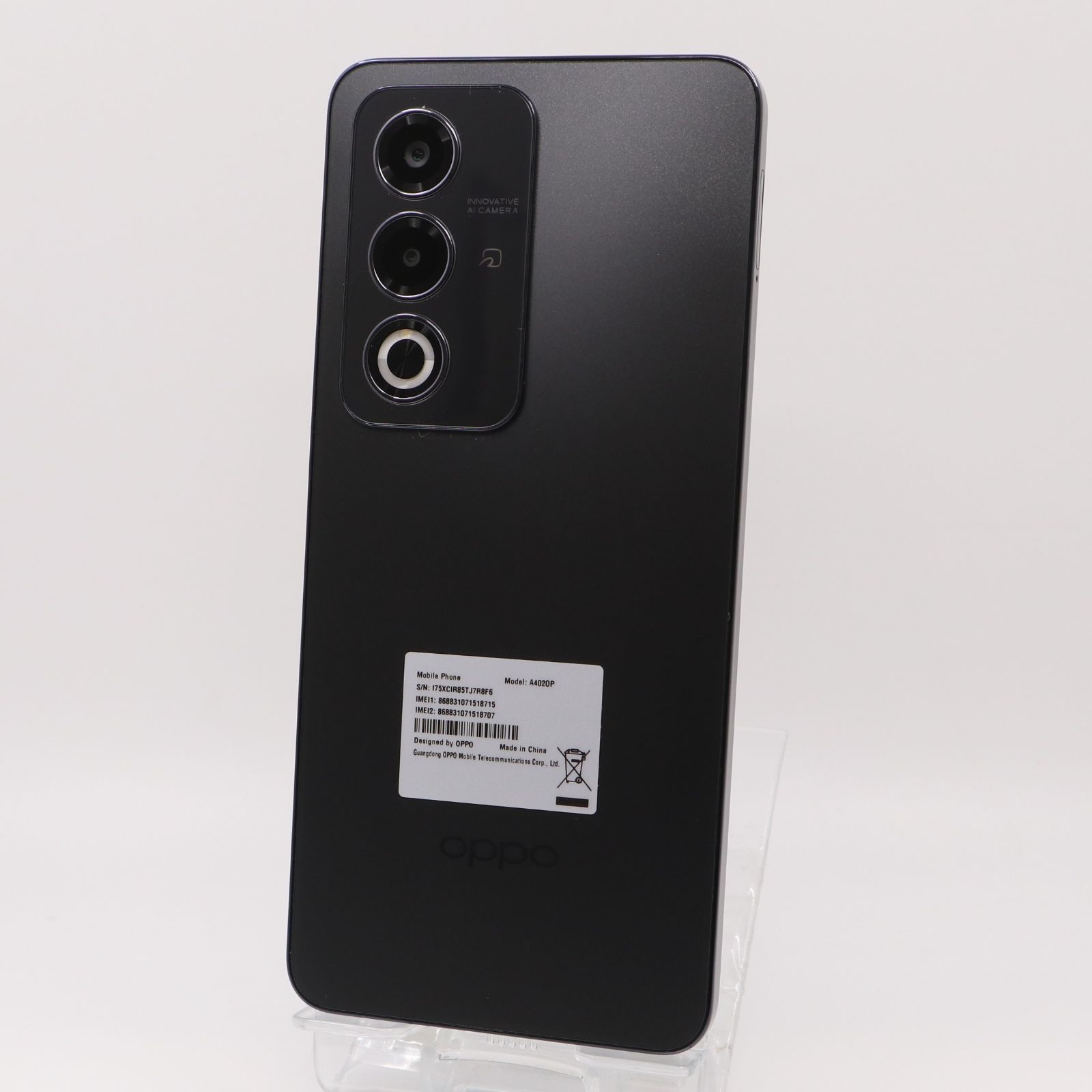 □□Y!mobile OPPO A3 5G本体 A4020P 128GB ブラック【ほぼ新品 