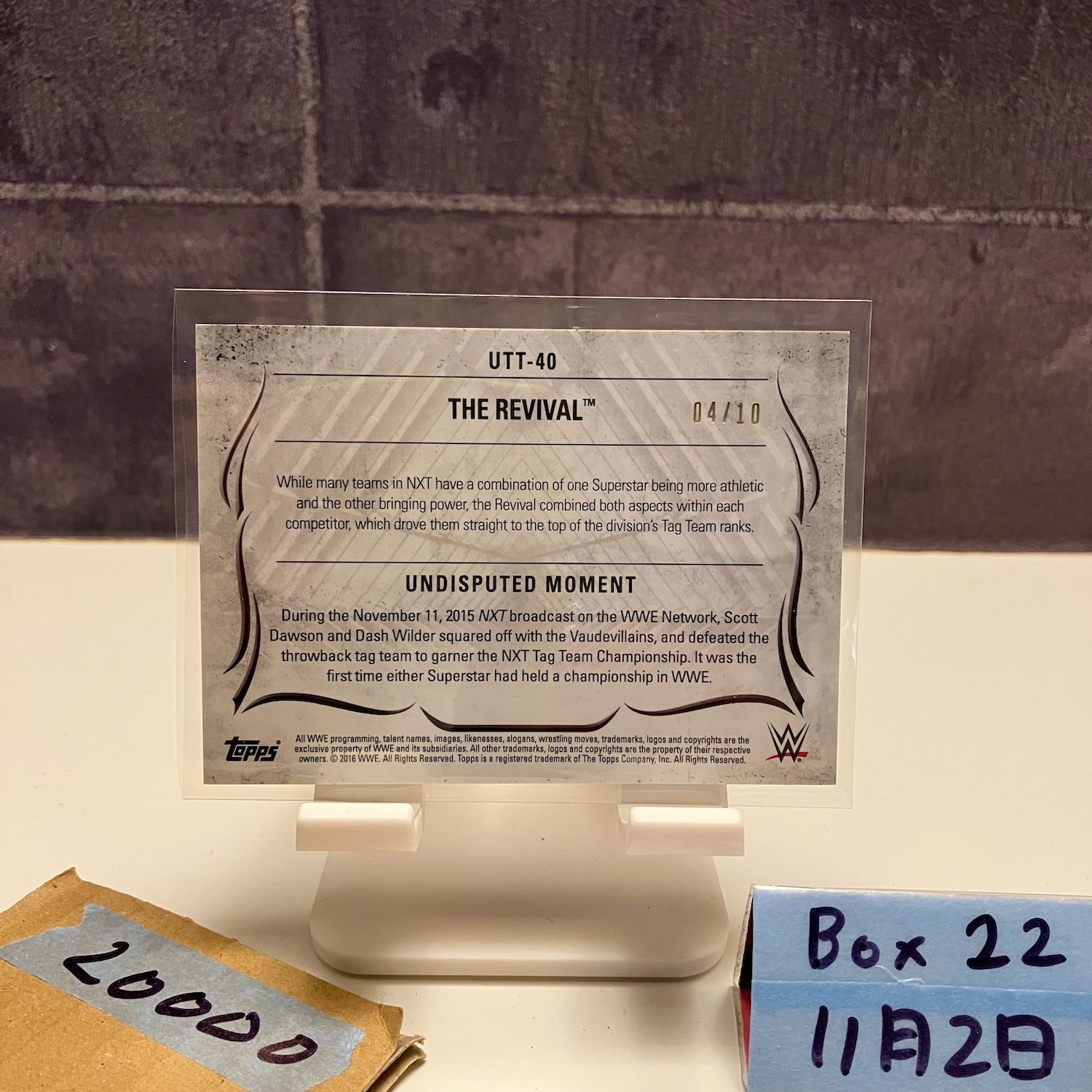 2016 Topps The Revival Scott Dawson Dash Wilder 04 10 WWE NXT Undisputed Tag Teams カード