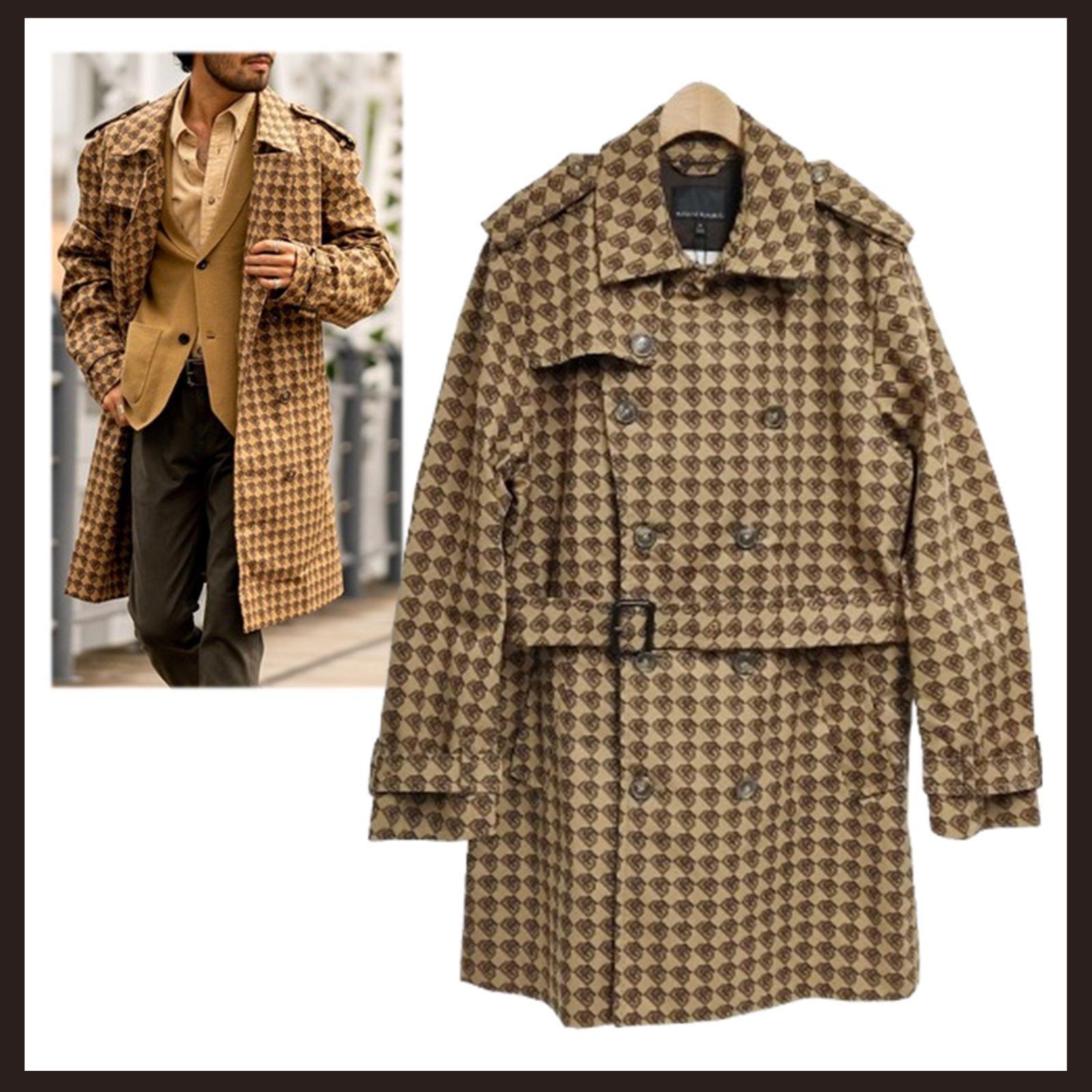 ♥ バナナ リパブリック クラシックトレンチコート ブラウン M Banana Republic 撥水スプリングコート