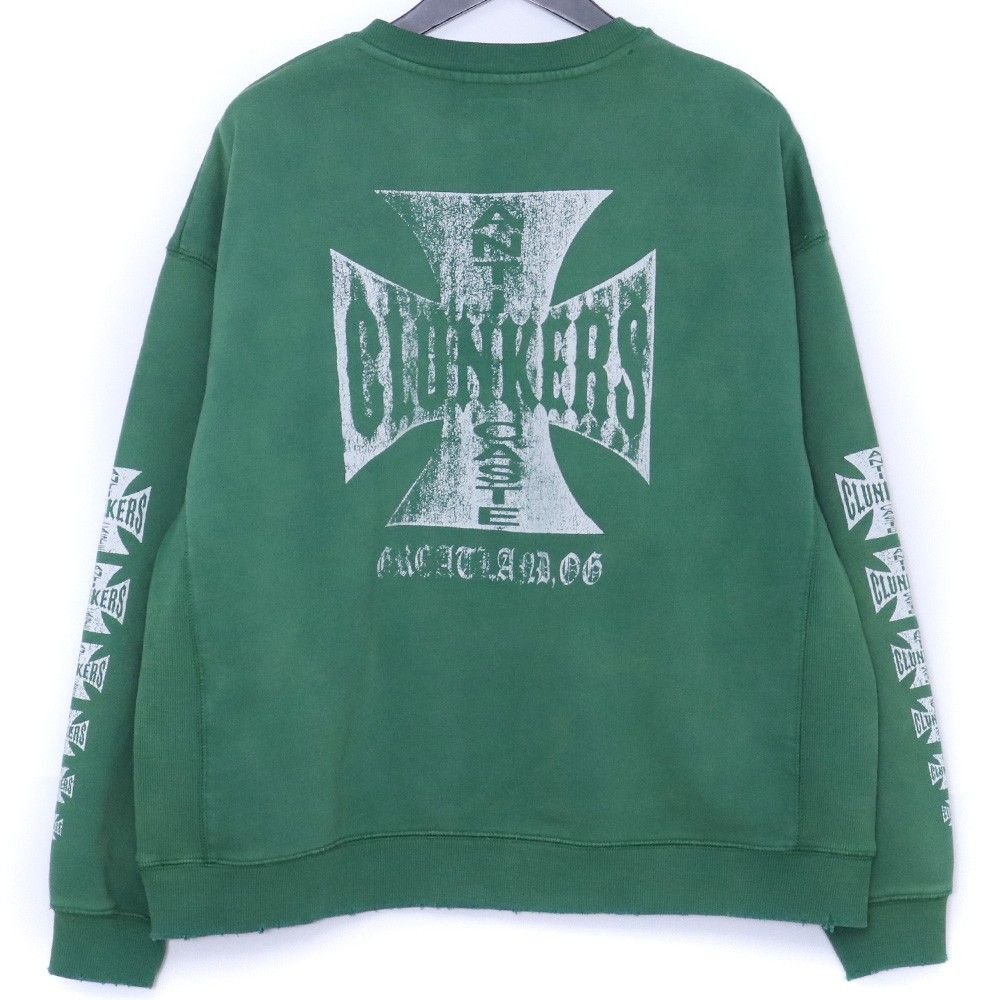 GREATLAND ORIGINAL CLUNKERS CREW NECK SWEAT SHIRT Lサイズ グリーン