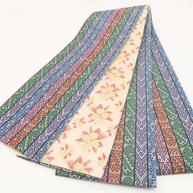 伝統の遊び心”半幅小袋帯